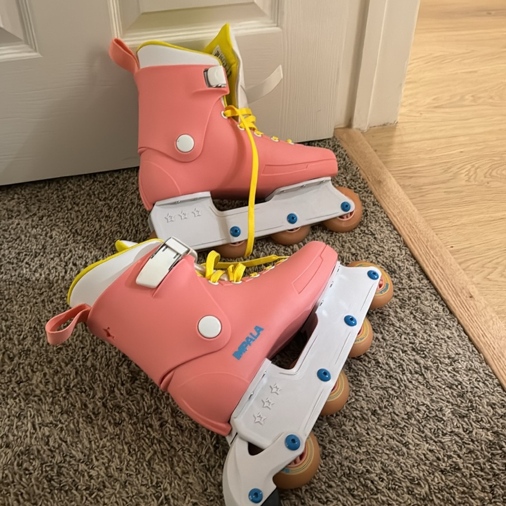 Impala roller blades. Worn once. Excellent condition. Size nine.